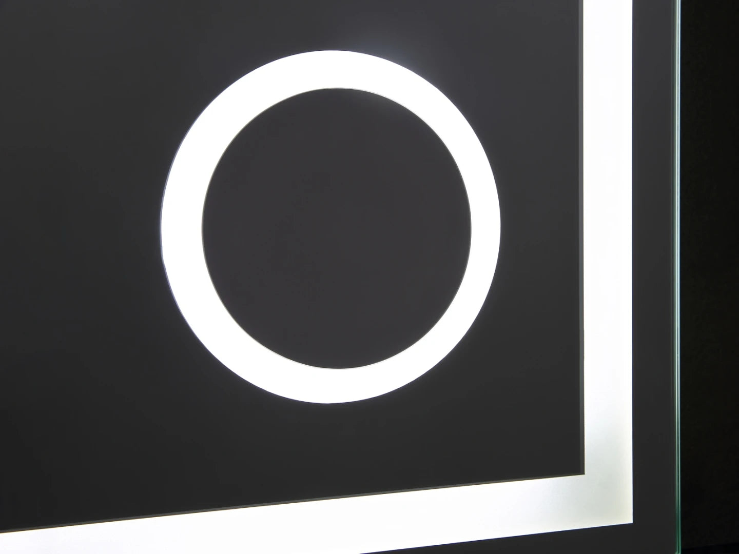 Miroir de salle de bain LED - Horloge numérique - Dante 120x70cm