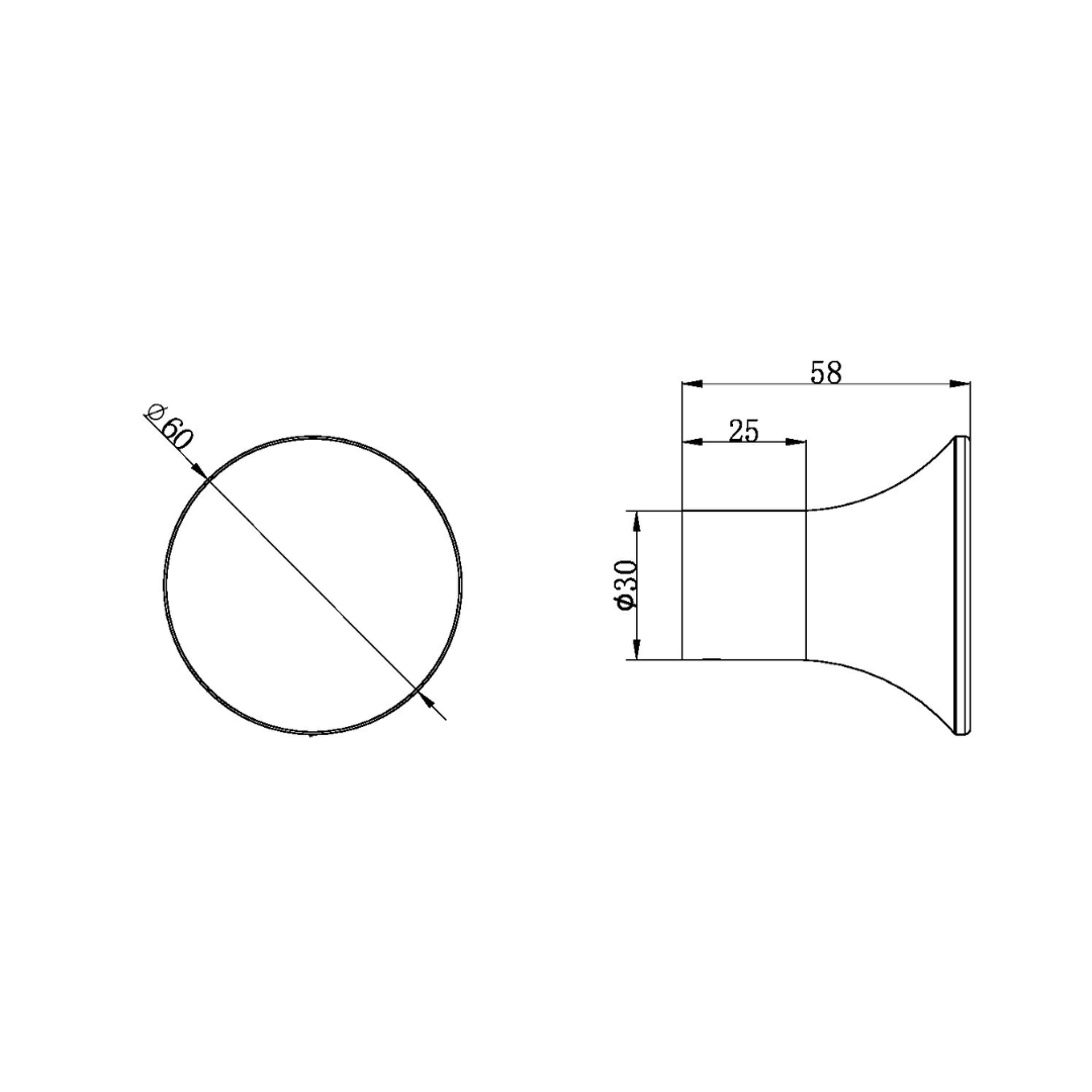Crochet à serviette Capri – Or brossé