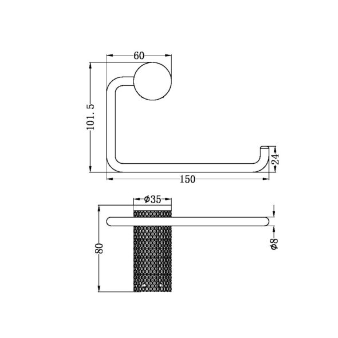 Porte-rouleau de toilette Valencia – Graphite