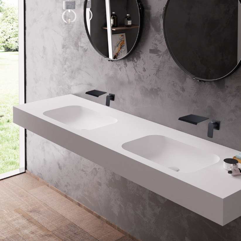 Inbouw wastafelkraan Louise - Mat zwart