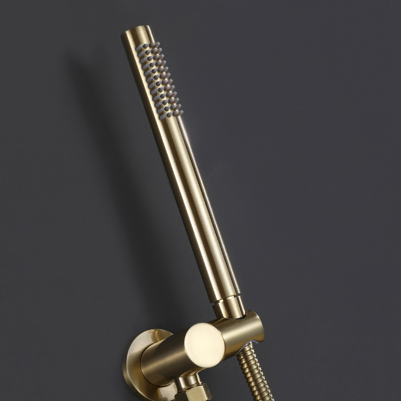 Inbouw Regendoucheset Vincent – Staafhanddouche – Brushed Gold