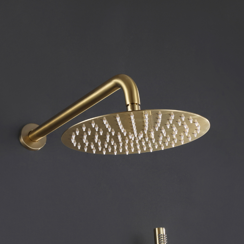 Inbouw Regendoucheset Vincent – Staafhanddouche – Brushed Gold