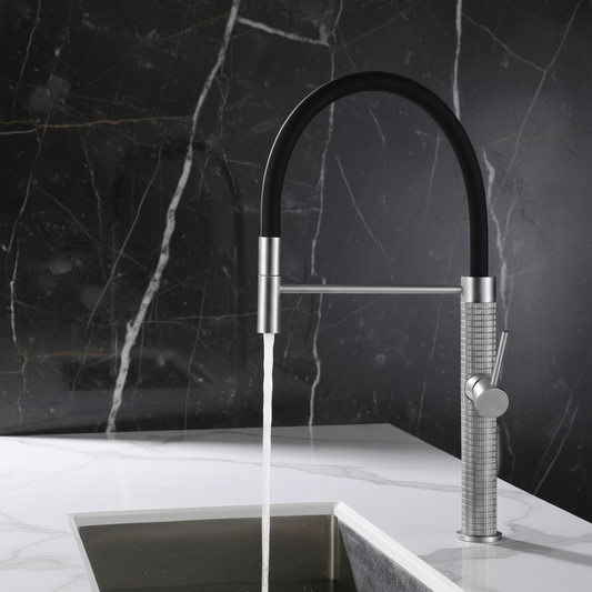 Semi-professionele Keukenkraan Angelica – Uittrekbare Uitloop – Chrome - 52.9 × 24.9 × 5.5 cm
