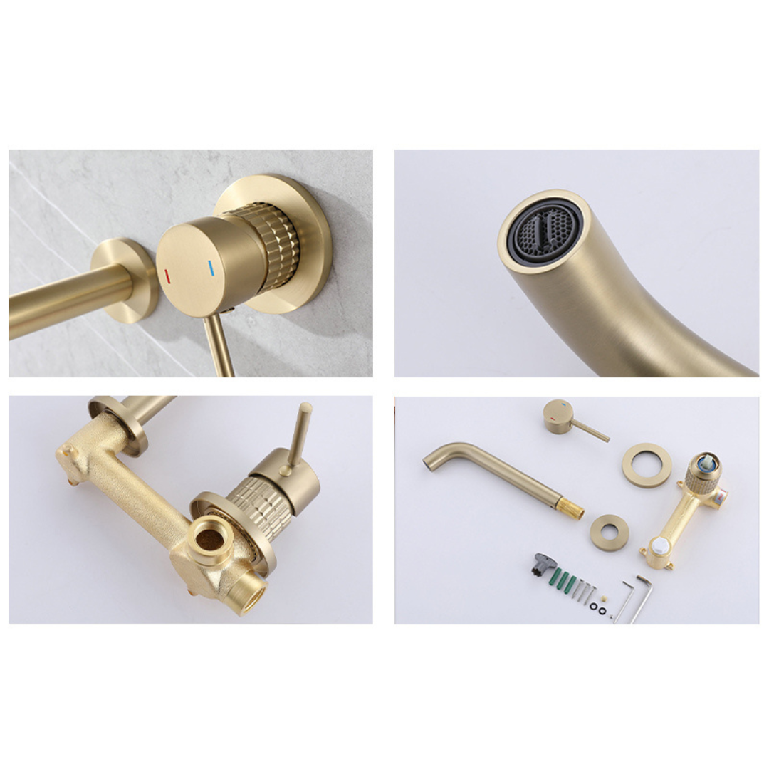Inbouw wastafelkraan Angelica - Brushed gold