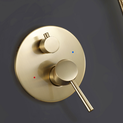 Inbouw Regendoucheset Vincent – Staafhanddouche – Brushed Gold