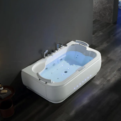 Opbouw Massagebad – Verona – Glans Wit – 180x113x68 cm