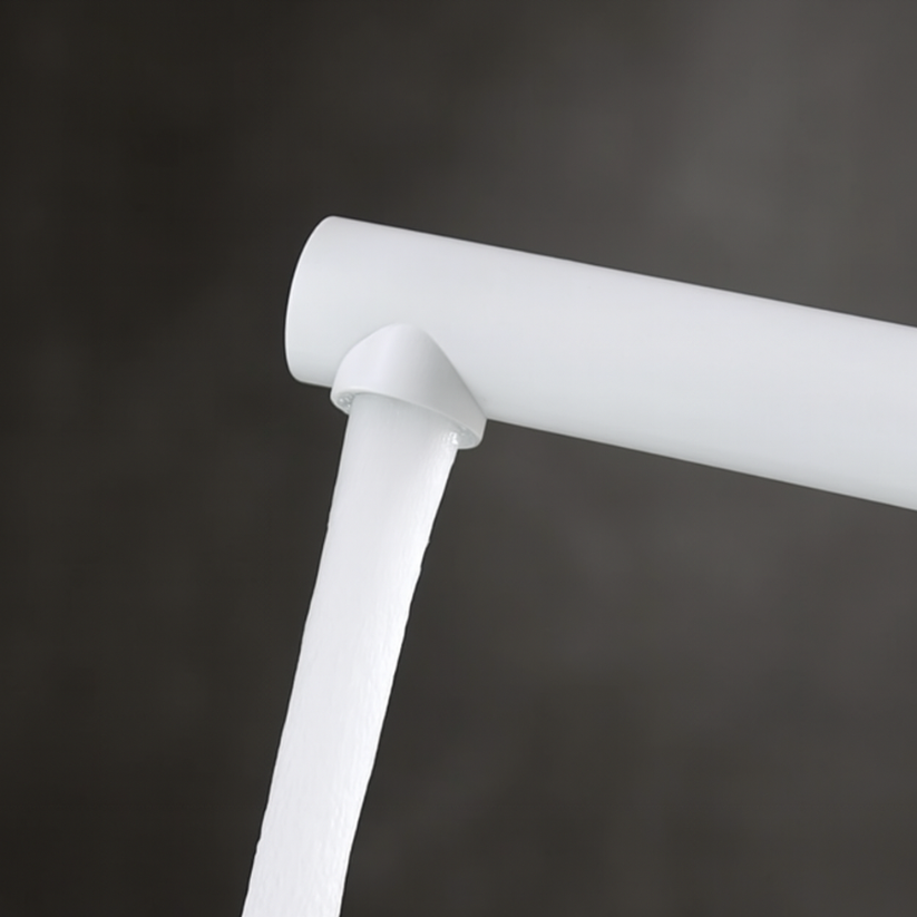 Hoge wastafelkraan Taylor - Mat wit