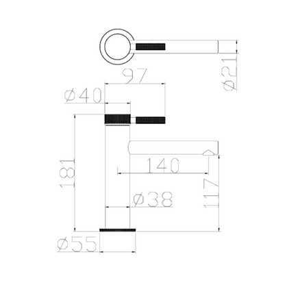 Mitigeur de lavabo en applique Taylor - Chrome
