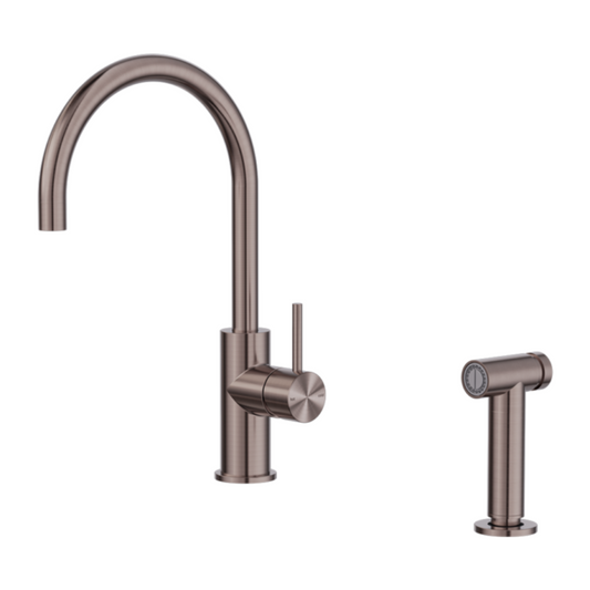 Keukenkraan Capri – Met handspray - Brushed bronze