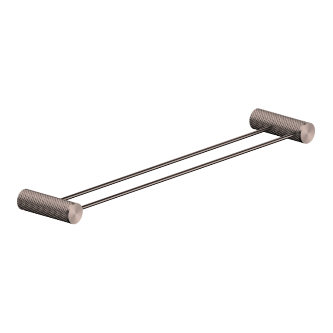 Dubbele Handdoekrek Valencia - Brushed Bronze