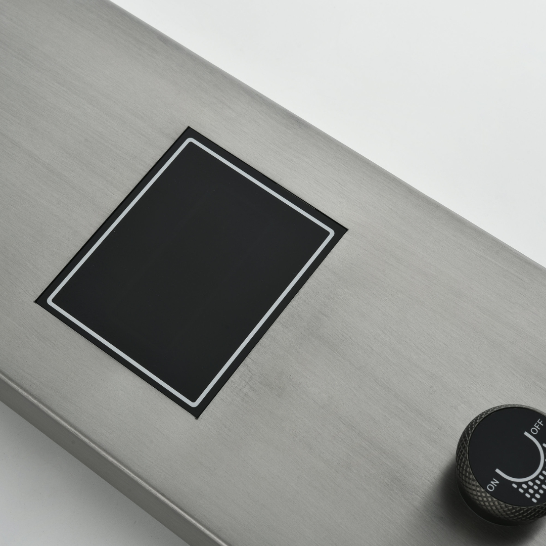 Douchepaneel Elena - LED - Digitaal display - Gunmetal grey