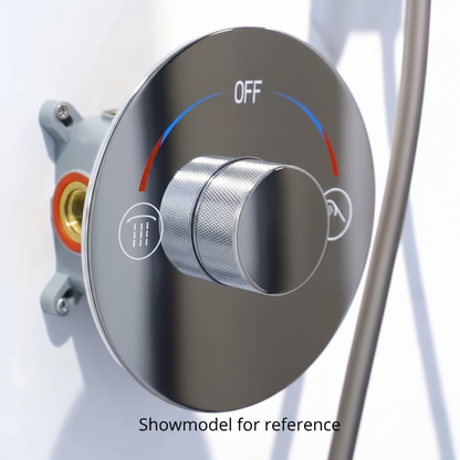 Ensemble de douche à effet pluie encastré Amalia - Chrome