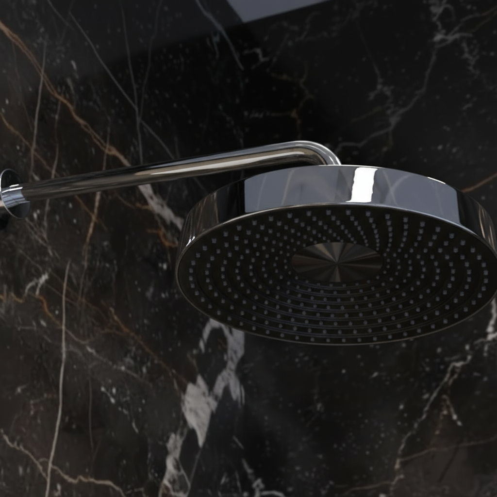 Ensemble de douche à effet pluie encastré Amalia - Chrome