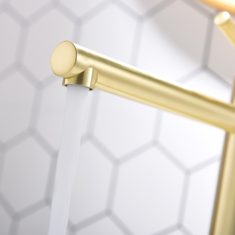 Hoge wastafelkraan Taylor - Brushed gold