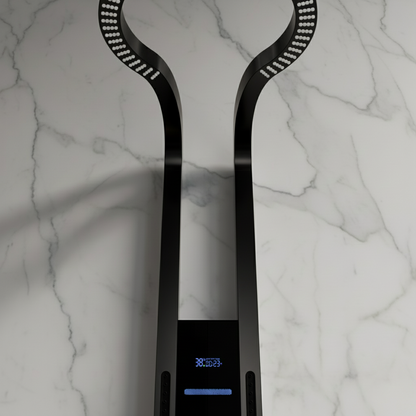 Panneau de douche thermostatique Marcelo – Affichage numérique - Noir mat