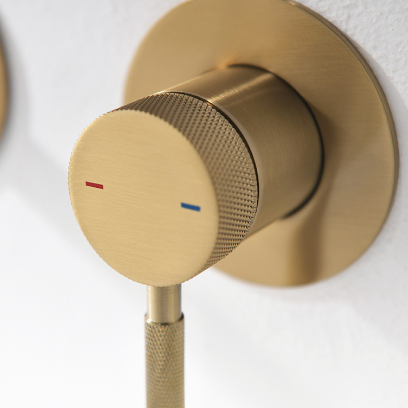 Inbouw wastafelkraan Taylor - Geborsteld goud