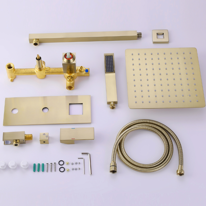 Inbouw Regendoucheset Antoinette - Brushed gold