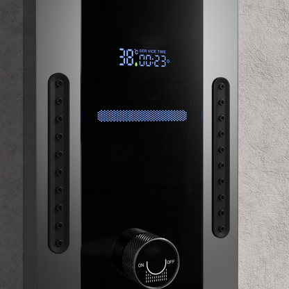 Thermostatisch Douchepaneel Marcelo – Digitale Display - Matte black