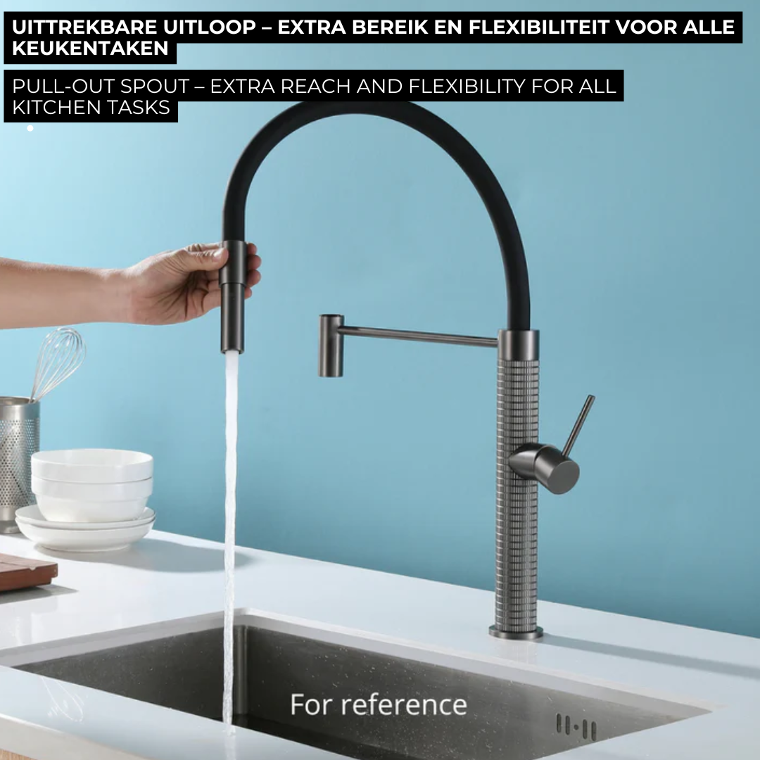 Semi-professionele Keukenkraan Angelica – Uittrekbare Uitloop – Chrome