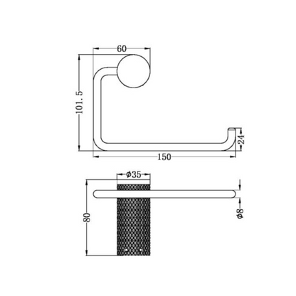 Toiletrolhouder Valencia – Graphite
