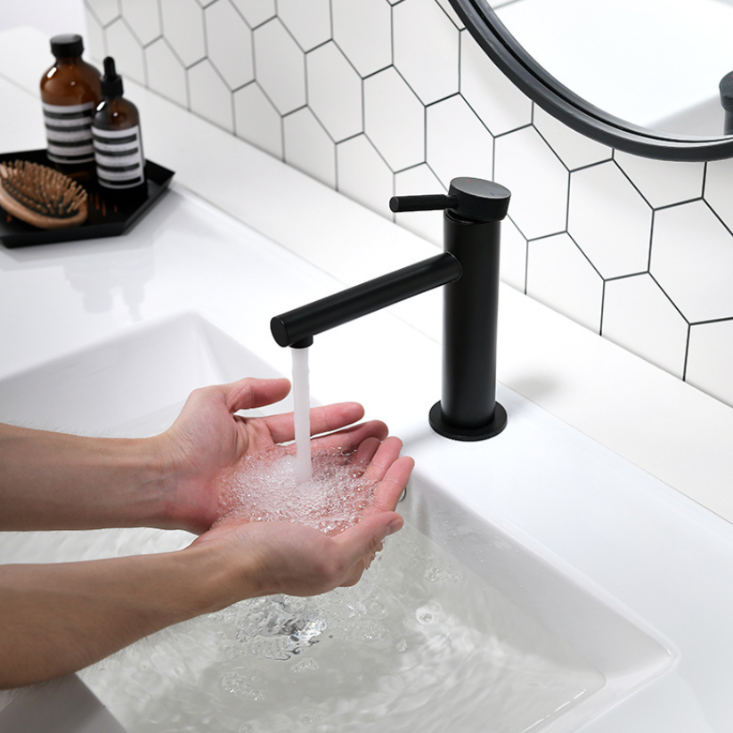 Mitigeur lavabo encastré Taylor - Noir mat