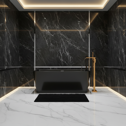 Robinet de bain indépendant Lisandro – Sortie d'eau en cascade – Or brossé