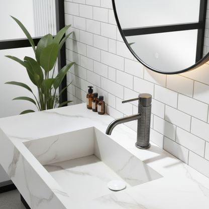 Opbouw wastafelkraan Angelica - Gunmetal grey - 15.9 × 12.2 × 5.5 cm