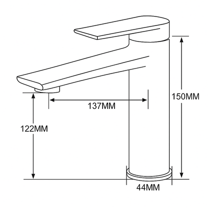Robinet de baignoire indépendant Lisandro – Sortie d'eau en cascade – Nickel brossé