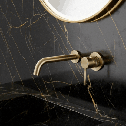 Robinet de lavabo encastré Angelica - Or brossé