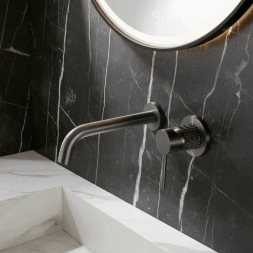 Robinet de lavabo encastré Angelica - Gris gunmetal