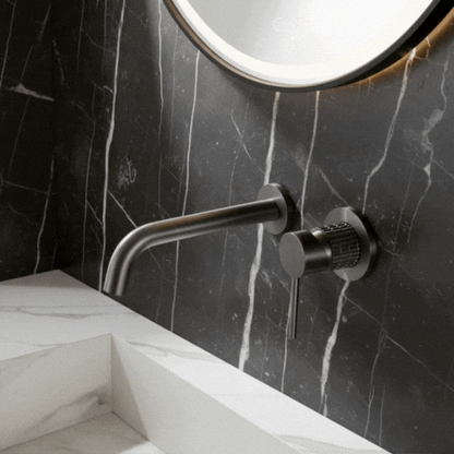 Robinet de lavabo encastré Angelica - Gris gunmetal