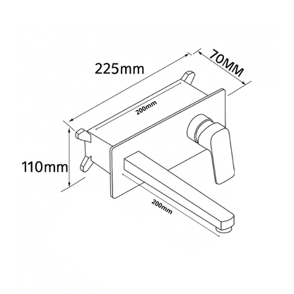 Robinet de baignoire indépendant Lisandro – Sortie d'eau en cascade – Nickel brossé