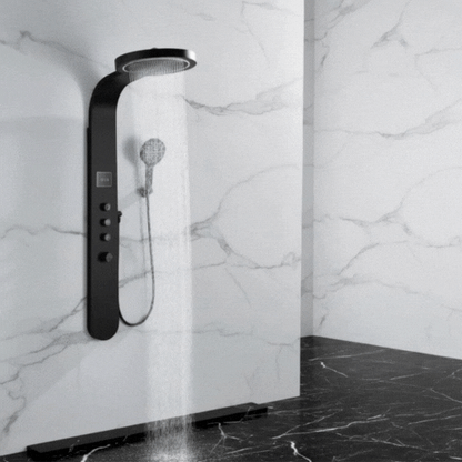 Robinet de baignoire indépendant Lisandro – Sortie d'eau en cascade – Nickel brossé