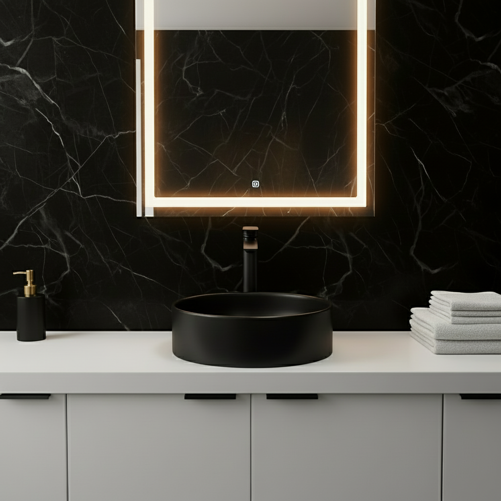 Robinet de baignoire indépendant Lisandro – Sortie d'eau en cascade – Nickel brossé