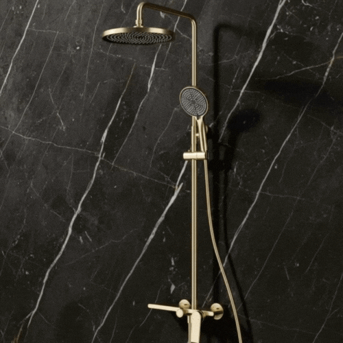 Robinet de baignoire indépendant Lisandro – Sortie d'eau en cascade – Nickel brossé