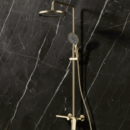 Robinet de baignoire indépendant Lisandro – Sortie d'eau en cascade – Nickel brossé