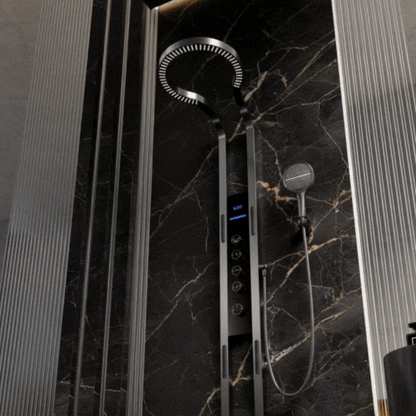 Panneau de douche thermostatique Marcelo – Affichage numérique - Gris gunmetal