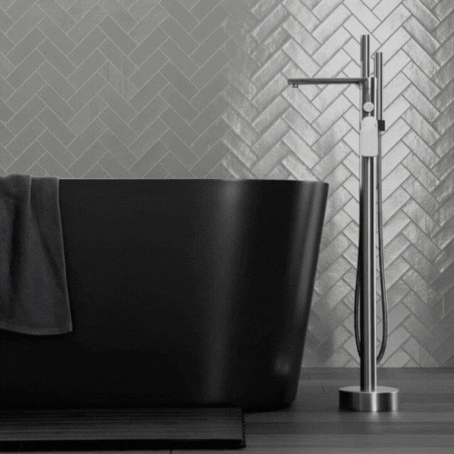 Robinet de baignoire indépendant Emilia - Gris gunmetal