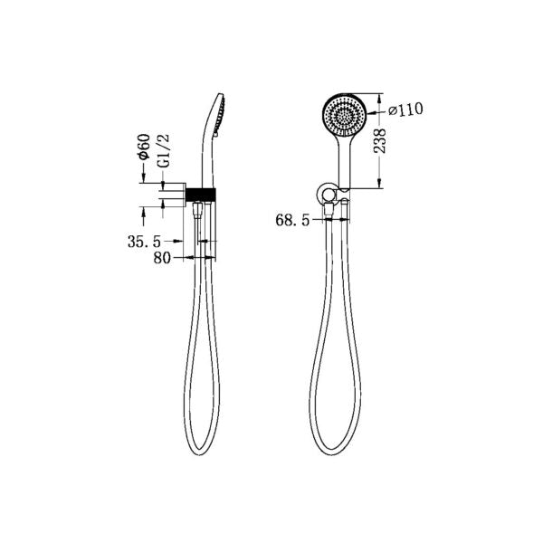 Handdouche Valencia – Air shower - Brushed nickel