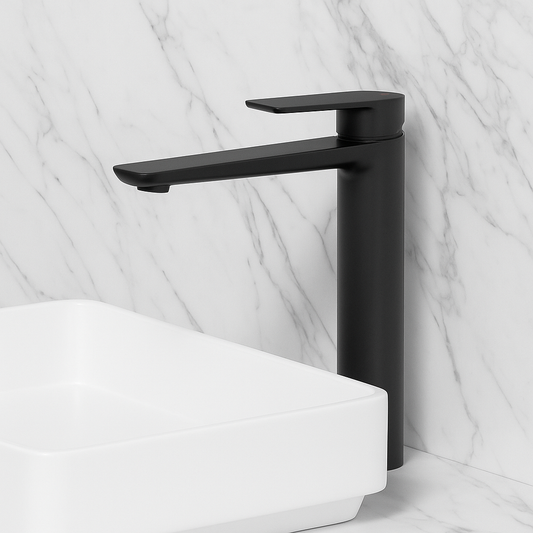 Hoge wastafelkraan Diego  – Matte black - 27,5 × 16,6 × 22,3 cm