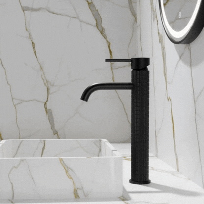 Robinet de lavabo haut Angelica - Noir mat