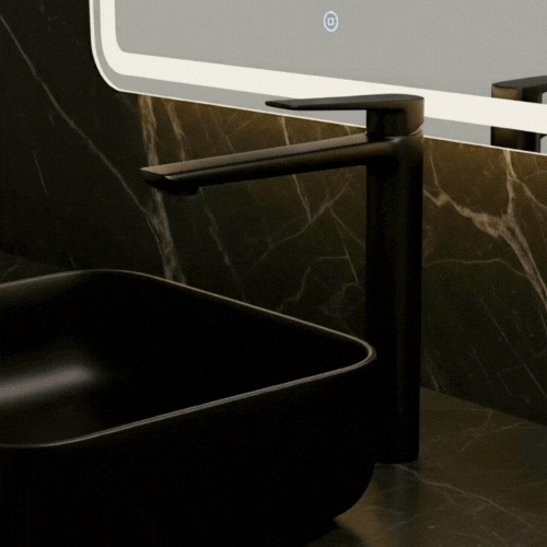 Robinet de baignoire indépendant Lisandro – Sortie d'eau en cascade – Nickel brossé