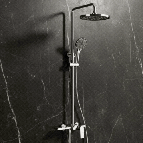 Robinet de baignoire indépendant Lisandro – Sortie d'eau en cascade – Nickel brossé