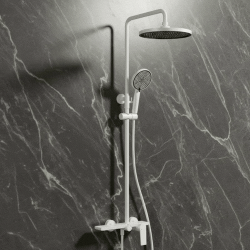 Robinet de baignoire indépendant Lisandro – Sortie d'eau en cascade – Nickel brossé