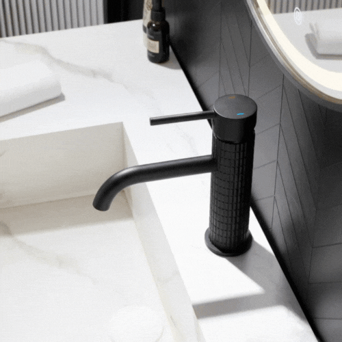 Opbouw de robinet de lavabo Angelica - Noir mat