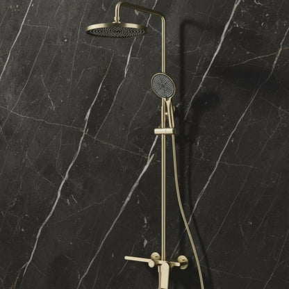 Robinet de baignoire indépendant Lisandro – Sortie d'eau en cascade – Nickel brossé